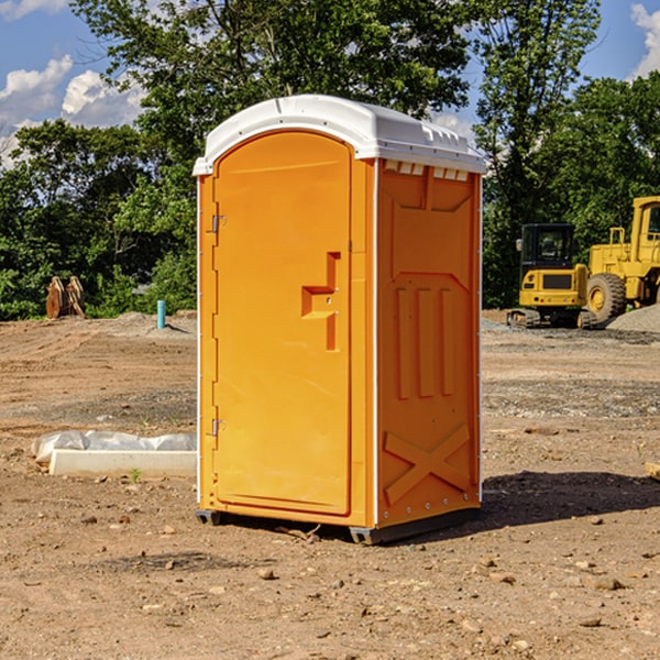 how often are the porta potties cleaned and serviced during a rental period in Van Voorhis Pennsylvania